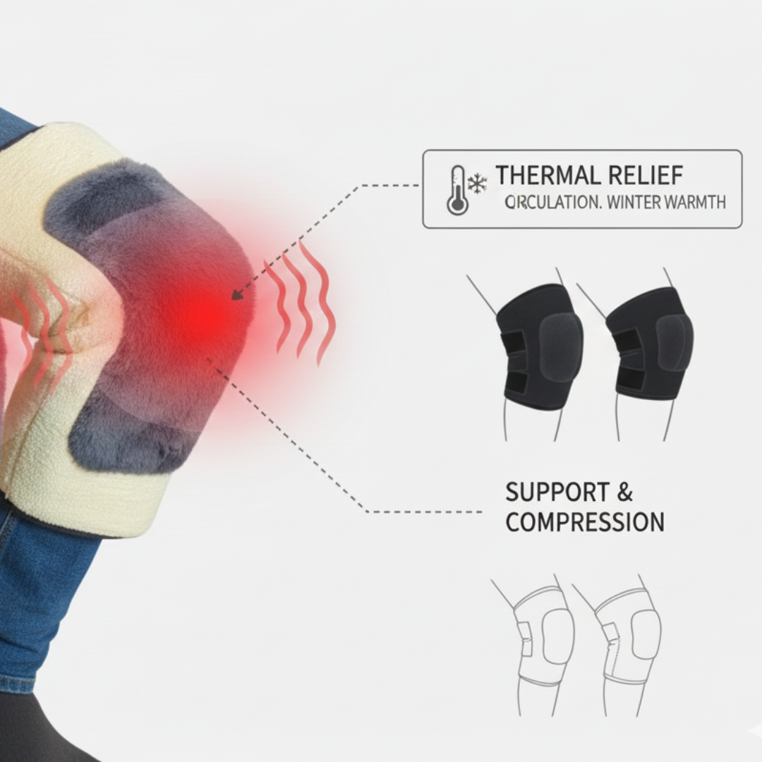 Thermal Knee Support Warmers – Pain Relief, Winter Protection, Non-Slip